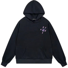 Letter Cross Pattern Hoodie #B02