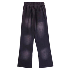 Logo Letter Print Pants Black