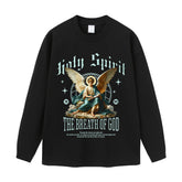 Streetwear-Style Print Long Sleeve Tee