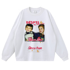 Streetwear-Style Print Long Sleeve Tee