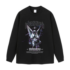 Streetwear-Style Print Long Sleeve Tee