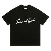 Cursive Logo Print Cotton Tee