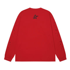 Mesh Pattern Print Longsleeve T-Shirt #CT8005