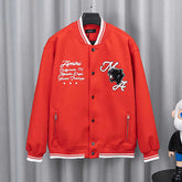 Letter Embroidery Bomber Jacket #DW4