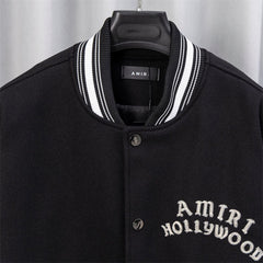 Letter Embroidery Bomber Jacket #DW3