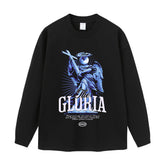 Streetwear-Style Print Long Sleeve Tee