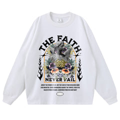 Streetwear-Style Print Long Sleeve Tee