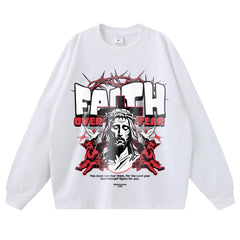 Streetwear-Style Print Long Sleeve Tee