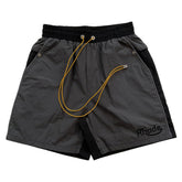 Colorblock Embroidered Letters Shorts