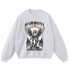 Streetwear-Style Print Crewneck Sweatshirts