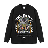 Streetwear-Style Print Long Sleeve Tee