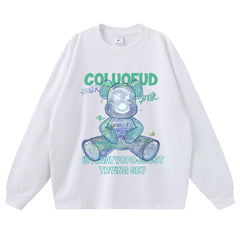 Streetwear-Style Print Long Sleeve Tee