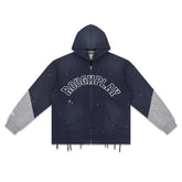 Embroidered Zipper Hoodie #R6097