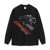 Streetwear-Style Print Long Sleeve Tee