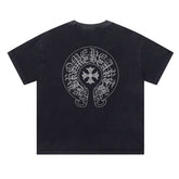 CH Patterned Washed Distressed T-shirt