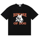 Warning Logo Cotton T-Shirts