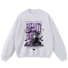 Streetwear-Style Print Crewneck Sweatshirts