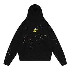Letter Mesh Pattern Zipper Hoodie #S257