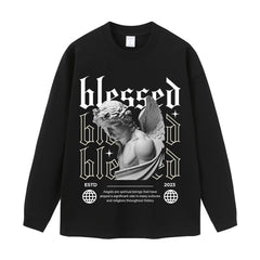 Streetwear-Style Print Long Sleeve Tee