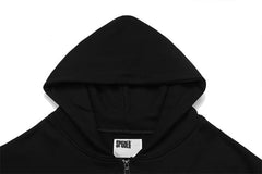 Letter Mesh Pattern Zipper Hoodie #S257