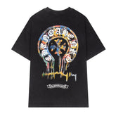 CH Patterned Washed Distressed T-shirt