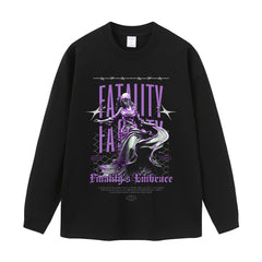 Streetwear-Style Print Long Sleeve Tee