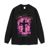 Streetwear-Style Print Long Sleeve Tee