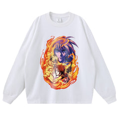Streetwear-Style Print Long Sleeve Tee