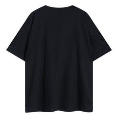 Green Foam Printing High Weight T-Shirt Black