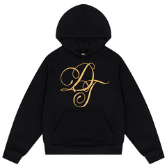 Metallic Gold Script Hoodie