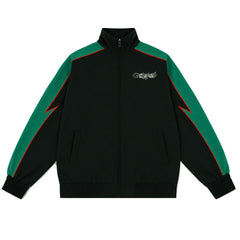 Letter Embroidered Zipper Jacket #6071
