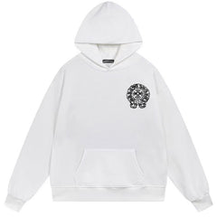 Letter Cross Pattern Hoodie #W08