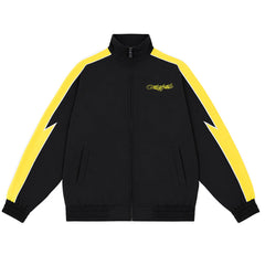 Letter Embroidered Zipper Jacket #6071