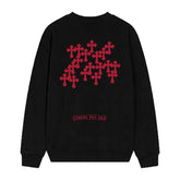 Letter Cross Pattern Sweatshirt #D36