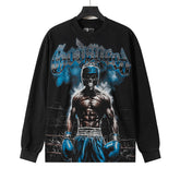 Rhinestone Letter Graphic Long Sleeve T-Shirt #G61103