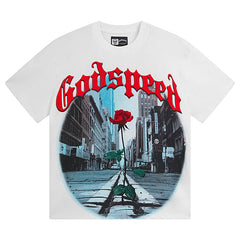 Rose Pattern Printed T-Shirts #3051