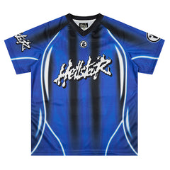 'Blue Stripes' Mesh Jersey