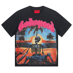 Skeletons Pattern Printed T-Shirts #1052
