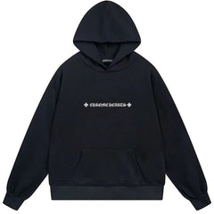 Letter Cross Pattern Hoodie #B50