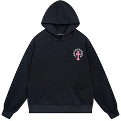 Letter Cross Pattern Hoodie #B106