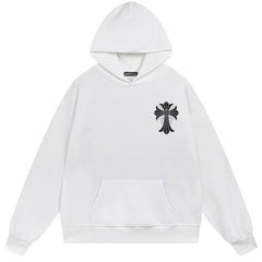 Letter Cross Pattern Hoodie #W01
