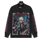 Rhinestone Letter Graphic Long Sleeve T-Shirt #G61108
