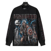 Rhinestone Letter Graphic Long Sleeve T-Shirt #G61107