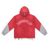 Embroidered Zipper Hoodie #R6097