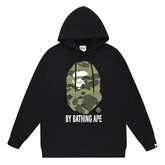 Ape Head Letter Pattern Print Hoodie