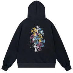 Letter Cross Pattern Hoodie #B01