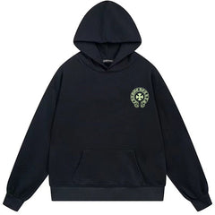 Letter Cross Pattern Hoodie #B09