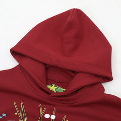 Spider Web Print Gothic Punk Hoodie-Green #144