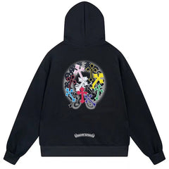 Letter Cross Pattern Hoodie #B105