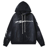 Logo Pattern Printed Hoodie